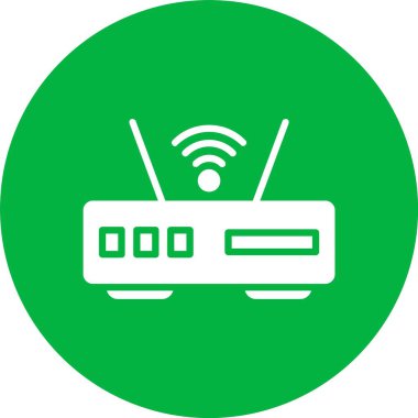 Modem Kabartma Çemberi Simgesi