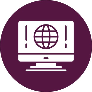 İnternet Kabartma Çemberi Simgesi