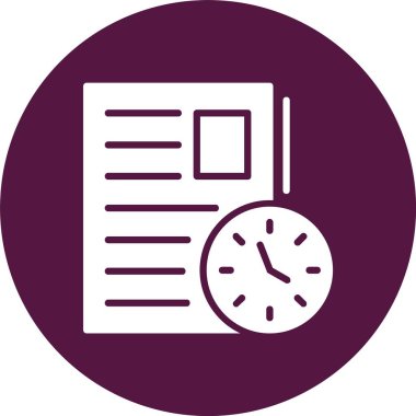 Sınav Vektörü Kabartma Çemberi Simgesi