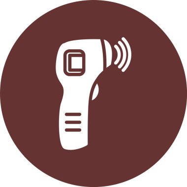 Termometre Tabancası Kabartma Çemberi Simgesi