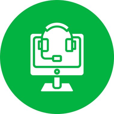 Müşteri Hizmetleri Kabartma Çemberi Simgesi