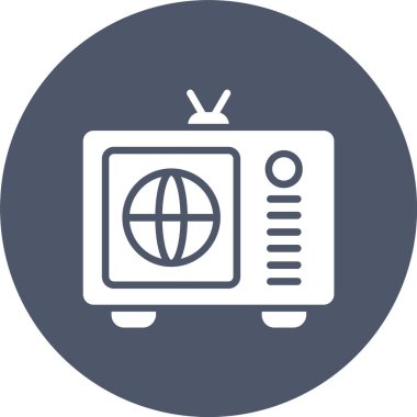 Televizyon Kabartma Çemberi Simgesi