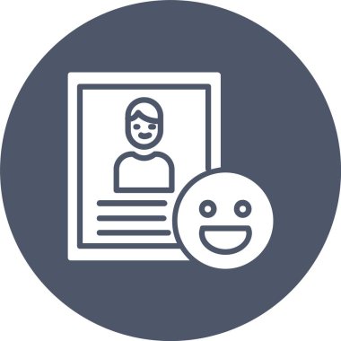 Gülme Kabartma Çemberi Simgesi