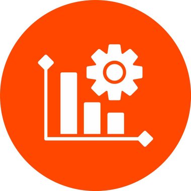 Çubuk Grafiği Kabartma Çemberi Simgesi