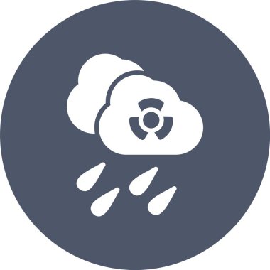 Asit Yağmuru Kabartma Çemberi Simgesi