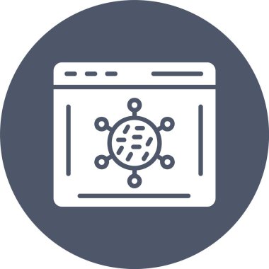 Virüs Kabartma Çemberi Simgesi