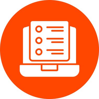 Çevrimiçi Sınav Kabartma Çemberi Simgesi