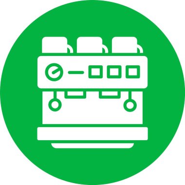 Espresso Makinesi Kabartma Çemberi Simgesi