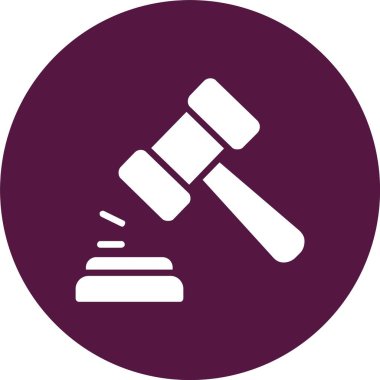 Gavel Kabartma Çemberi Simgesi