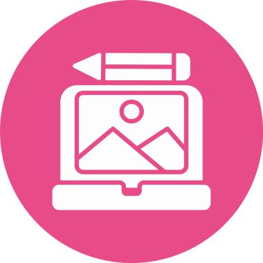 Fotoğraf Düzenleme Kabartma Çemberi Simgesi