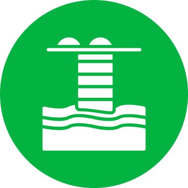 Yüzme Havuzu Kabartma Çemberi Simgesi