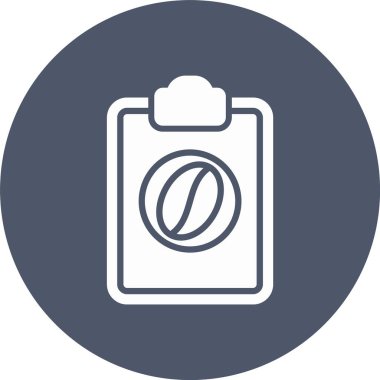 Kahve Menüsü Kabartma Çemberi Simgesi