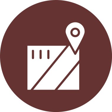 Harita Kabartma Çemberi Simgesi