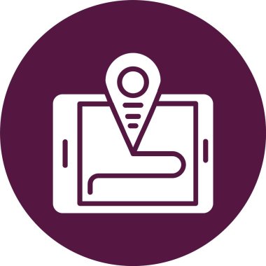 Dijital Göçebe Kabartma Çemberi Simgesi