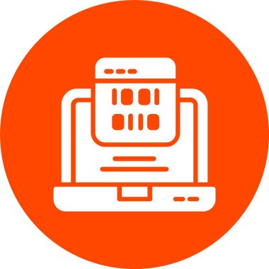 Kodlama Vektör Satırı Kabartma Çemberi Simgesi