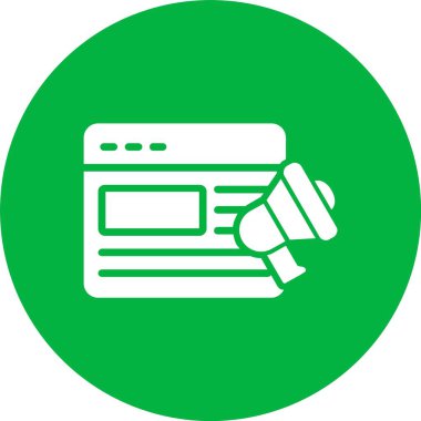 İçerik Pazarlama Kabartma Çemberi Simgesi