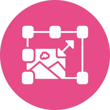 Kabartma Çemberi Simgesini Yeniden Boyutlandır