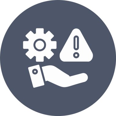 Risk Yönetimi Kabartma Çemberi Simgesi