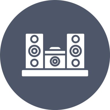 Hoparlör Kabartma Çemberi Simgesi