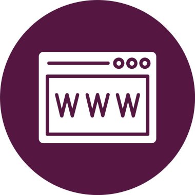 Web Sitesi Kabartma Çemberi Simgesi