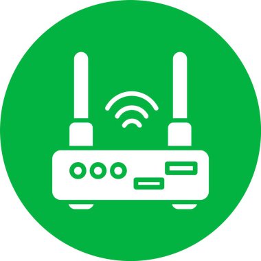 Wifi Yönlendirici Kabartma Çemberi Simgesi