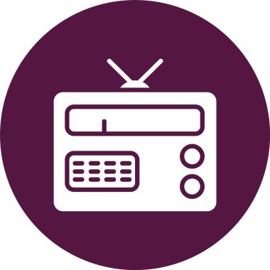 Radyo Kabartma Çemberi Simgesi