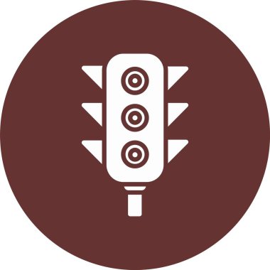 Trafik Işıkları Kabartma Çemberi Simgesi