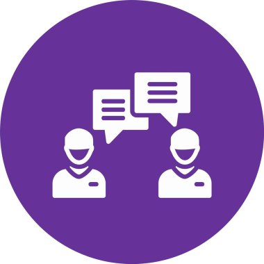 Grup Sohbeti Kabartma Çemberi Simgesi