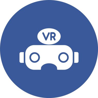 Sanal Gerçeklik Gözlükleri Kabartma Çemberi Simgesi