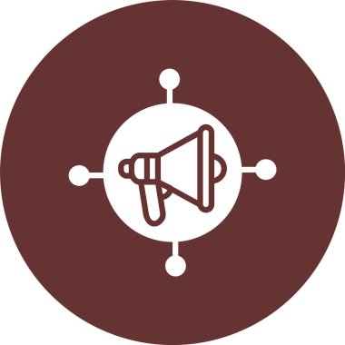 Sosyal Tanıtım Kabartma Çemberi Simgesi