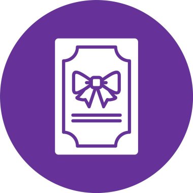 Doğum günü kartı kabartma Çemberi Simgesi