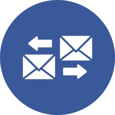 Yazışmalar Posta İletisi Kabartma Çemberi Simgesi