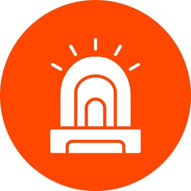 Siren Kabartma Çemberi Simgesi