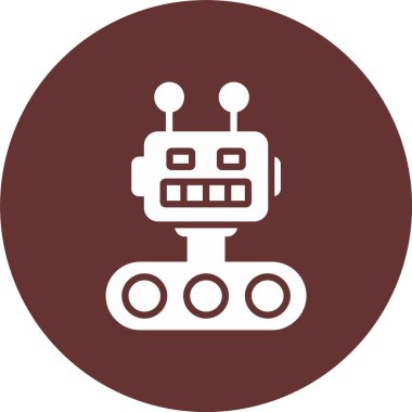 Robot Kabartma Çemberi Simgesi