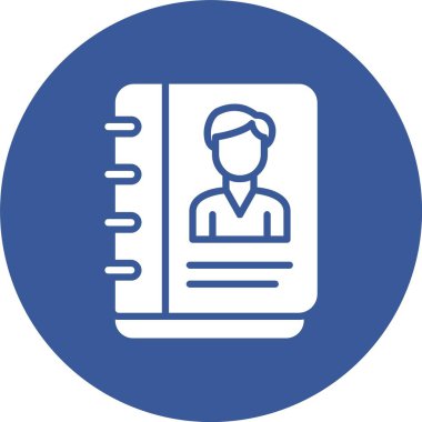 Adres Defteri Kabartma Çemberi Simgesi