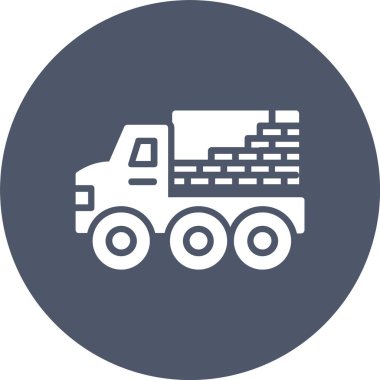 Lojistik Teslimat Kabartma Çemberi Simgesi