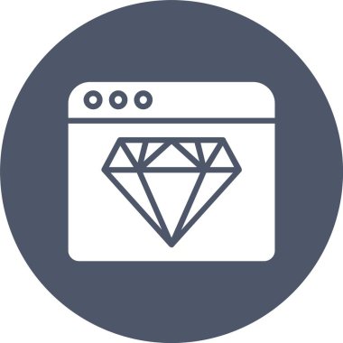 Elmas Kabartma Çemberi Simgesi