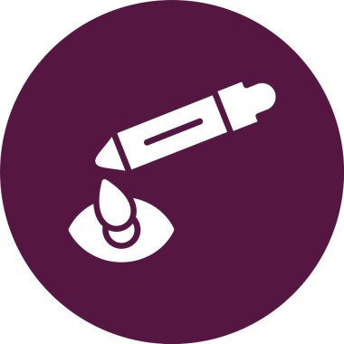 Göz Damlası Kabartma Çemberi Simgesi