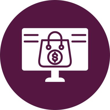 Çevrimiçi Alışveriş Çemberi Simgesi