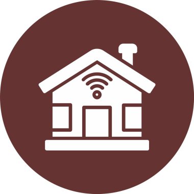 Akıllı Ev Kabartma Çemberi Simgesi