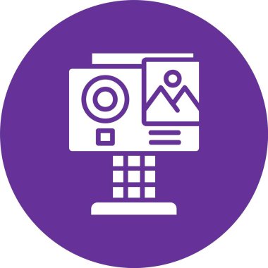 Eylem Kamerası Kabartma Çemberi Simgesi