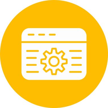 Tarayıcı Ayarları Glyph Çember Simgesi