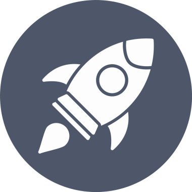 Roket Kabartma Çemberi Simgesi