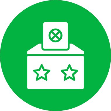 Oy Kutusu Kabartma Çemberi Simgesi