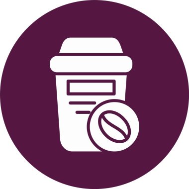 Kahve Kabartma Çemberi Simgesi