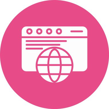 Web Tarayıcı Kabartma Çemberi Simgesi