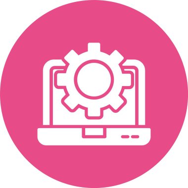 Ayarlar Vektör Satırı Kabartma Çemberi Simgesi