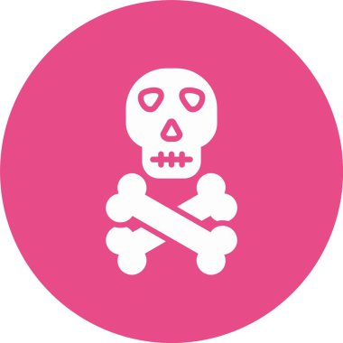 Ölüm Kafatası Kabartma Çemberi Simgesi