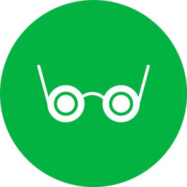 Gözlükler Kabartma Çemberi Simgesi