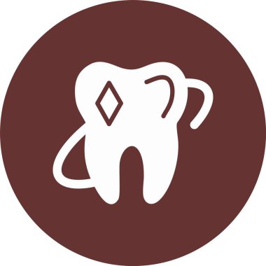 Temiz Diş Kabartma Çemberi Simgesi